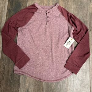 New with tags!  Boys long sleeve athletic Henley